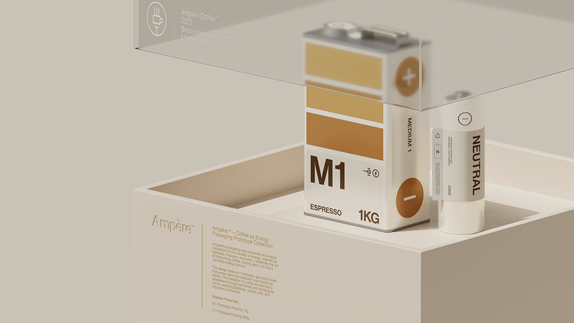Ampère® coffee packaging — 3D visualization
